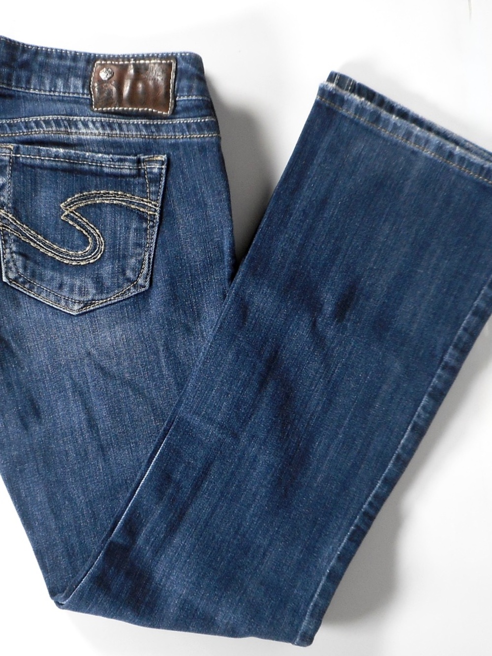 Silver Jeans Tuesday 28 Bootcut Denim Blue Jean Low Rise 28x30 5-Pocket Tab - Picture 11 of 16